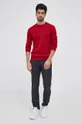 Μάλλινο πουλόβερ Karl Lagerfeld κόκκινο