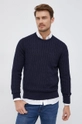 granatowy Tommy Hilfiger Sweter bawełniany