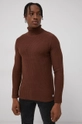 brązowy Premium by Jack&Jones Sweter