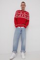 Produkt by Jack & Jones Sweter 12182270.TangoRed czerwony AW21