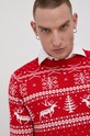 Produkt by Jack & Jones Sweter 12182270.TangoRed czerwony