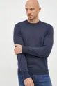 mornarsko modra Volnen pulover Armani Exchange Moški
