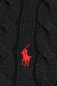 Βαμβακερό πουλόβερ Polo Ralph Lauren 710775885012 μαύρο