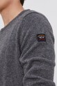 Paul&Shark Sweter wełniany C0P1061 szary