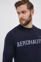 тёмно-синий Шерстяной свитер Aeronautica Militare