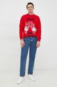 Volnen pulover MC2 Saint Barth HER0001 rdeča AA00