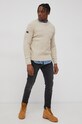 Sveter s prímesou vlny Superdry M6110305A.39E béžová AW21