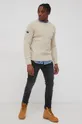 Superdry Sweter z domieszką wełny beżowy