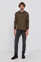 Sisley Sweter 122HT1C47.902 brązowy AW21
