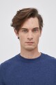 Sisley Sweter z domieszką wełny granatowy 102HS1C65.817