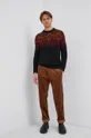 Sisley Sweter z domieszką wełny multicolor