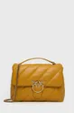κίτρινο Pinko - Δερμάτινη τσάντα Γυναικεία