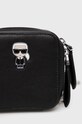 Doplňky Kožená kabelka Karl Lagerfeld 215W3224 černá
