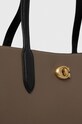 Шкіряна сумочка Coach Willow коричневий C0692