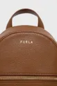 hnedá Kožený ruksak Furla Libera