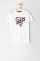 biały Guess T-shirt dziecięcy Chłopięcy