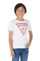 biały Guess T-shirt bawełniany dziecięcy Chłopięcy