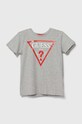 Guess T-shirt bawełniany dziecięcy nadruk szary L73I55.K8HM0