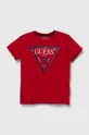 červená Detské bavlnené tričko Guess Chlapčenský