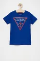 μπλε Guess - Παιδικό βαμβακερό μπλουζάκι Για αγόρια