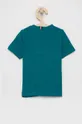 Дитяча бавовняна футболка Tommy Hilfiger бірюзовий