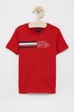 červená Dětské bavlněné tričko Tommy Hilfiger Chlapecký