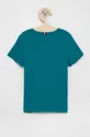 Tommy Hilfiger T-shirt bawełniany dziecięcy turkusowy