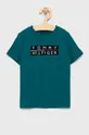 niebieski Tommy Hilfiger - T-shirt bawełniany dziecięcy Chłopięcy