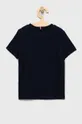 Tommy Hilfiger T-shirt bawełniany dziecięcy granatowy