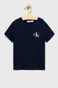 granatowy Calvin Klein Jeans T-shirt bawełniany dziecięcy IB0IB00612.4890 Chłopięcy