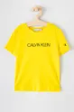 żółty Calvin Klein Jeans T-shirt dziecięcy IB0IB00347.4890 Chłopięcy