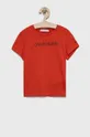 pomarańczowy Calvin Klein Jeans T-shirt dziecięcy IB0IB00347.4890 Chłopięcy