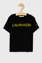 czarny Calvin Klein Jeans T-shirt dziecięcy IB0IB00347.4890 Chłopięcy