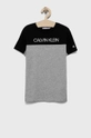 szary Calvin Klein Jeans T-shirt bawełniany dziecięcy IB0IB00953.4890 Chłopięcy