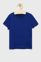 fioletowy Tommy Hilfiger T-shirt bawełniany dziecięcy Chłopięcy