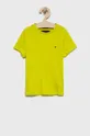 zielony Tommy Hilfiger T-shirt bawełniany dziecięcy Chłopięcy