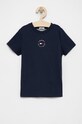 Detské bavlnené tričko Tommy Hilfiger bavlna tmavomodrá KS0KS00218.4890