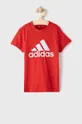 červená Detské tričko adidas GN3993 Chlapčenský