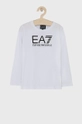 biały EA7 Emporio Armani Longsleeve dziecięcy 6KBT58.BJ02Z Chłopięcy