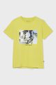 κίτρινο πράσινο Παιδικό βαμβακερό μπλουζάκι Mayoral Για αγόρια