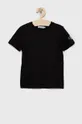 czarny Calvin Klein Jeans T-shirt bawełniany dziecięcy IB0IB01061.4890 Chłopięcy