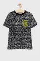 czarny Calvin Klein Jeans T-shirt bawełniany dziecięcy IB0IB01004.4890 Chłopięcy