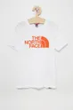 biela Detské bavlnené tričko The North Face Chlapčenský