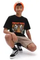 czarny Vans T-shirt bawełniany dziecięcy x Project CAT Chłopięcy