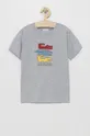 szary Lacoste T-shirt bawełniany dziecięcy TJ6865 Chłopięcy