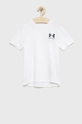 biały Under Armour t-shirt dziecięcy Chłopięcy