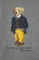 Хлопковый детский лонгслив Polo Ralph Lauren серый