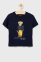 mornarsko plava Dječja pamučna majica kratkih rukava Polo Ralph Lauren Za dječake