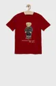 czerwony Polo Ralph Lauren T-shirt bawełniany dziecięcy 323853790001 Chłopięcy