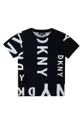 czarny Dkny T-shirt bawełniany dziecięcy D25D65.114.150 Chłopięcy